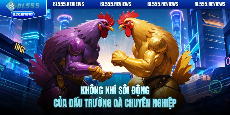 Không khí sôi động của đấu trường gà chuyên nghiệp